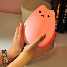 Color Changing Silicone Cat Light Night