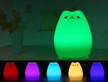 Color Changing Silicone Cat Light Night