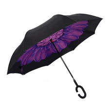 Windproof Reverse Umbrella Self Stand Wind Proof C-Hook Hands