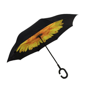 Windproof Reverse Umbrella Self Stand Wind Proof C-Hook Hands