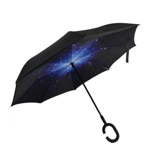 Windproof Reverse Umbrella Self Stand Wind Proof C-Hook Hands