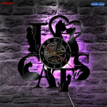 I Love Cats Vinyl LED Lighting Wall Clock