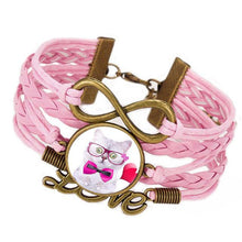 Cat Love Leather Bracelet Bangle